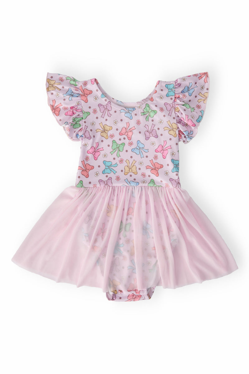 Springtime Bows S/S Twirl Leotard