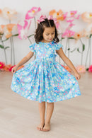 Springtime Splendor Flutter Sleeve Twirl Dress
