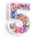 Sprinkle Number Acrylic cake toppers