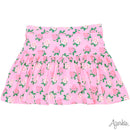 Gathered Skort in Strawberry Hearts for Girls