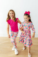 Sugar & Spice 3/4 Sleeve Pocket Twirl Dress