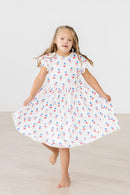Summer Sweets Flutter Sleeve Twirl Dress