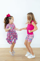 Sweetheart Scribble S/S Pocket Twirl Dress