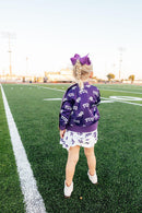 TCU Purple Frog Satin Jacket