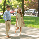 Isabel Dress in King's Way Khaki Corduroy