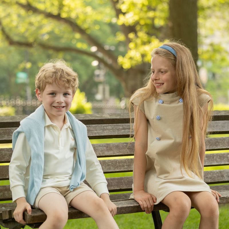 Isabel Dress in King's Way Khaki Corduroy