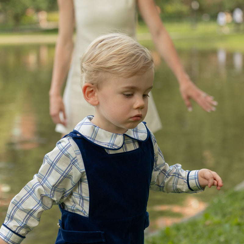 Long Sleeve Henry Peter Pan in Prescott Plaid