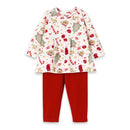 Girls' Christmas Tunic Set – Bamboo Holiday Outfit Set