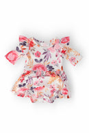 Tangerine Leaves Twirl Flutter Bodysuit