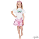 Sequin Butterfly White Boxy T