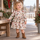 Western Christmas Girls Dress – Soft Bamboo Holiday Style