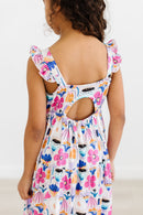 SALE Tulip Blooms Ruffle Maxi Dress
