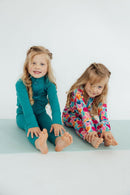 Turbo Teal Full-Zip Ruffle Active Jacket