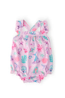 Under the Sea Ruffle Cross Back Romper