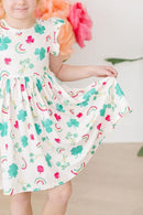 SALE Top of the Mornin' Flutter Sleeve Twirl Dress