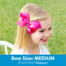 Medium Deluxe Metallic Mesh with Grosgrain Underlay Hair Bow