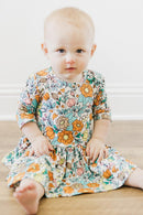 Vintage Vibes 3/4 Sleeve Twirl Bodysuit
