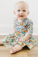 Vintage Vibes 3/4 Sleeve Twirl Bodysuit