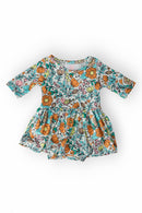 Vintage Vibes 3/4 Sleeve Twirl Bodysuit