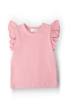 Vintage Pink S/S Ruffle Tee