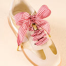 Gingham Red Step It Up Shoelaces | Boutique Sneaker Laces