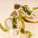 Sheer Green Step It Up Shoelaces | Boutique Sneaker Laces