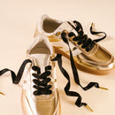 Velvet Step It Up Shoelaces – Black | Boutique Sneaker Laces