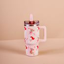 20 oz Lifestyle Flip Straw Tumbler – Holly Jolly Santa
