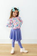 Watercolor Kisses L/S Ruffle Tee