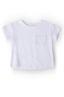 White Ruffle Pocket Tee
