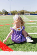 Girls Purple Tiger Smocked Dress – LSU-Inspired Gingham Tiger Bishop Dress | The Prissy Pelican Boutique Bossier City, LA