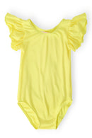 Yellow S/S Flutter Sleeve Leotard