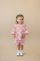 Shorts Set | Strawberry Gingham