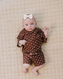 Shorts Set | Brown Polka Dots