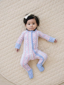 Bamboo Zip Romper | Baseball Girl