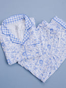 Bamboo Women's Pajamas| Blue Flowers
