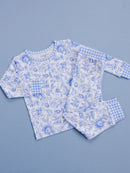 Bamboo Two Piece Set | Blue Flowers
