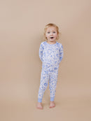 Bamboo Two Piece Set | Blue Flowers