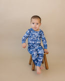 Bamboo Two Piece Set | Blue Camo Bolts