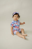 Bamboo Shorts Set | Red-White & Bows