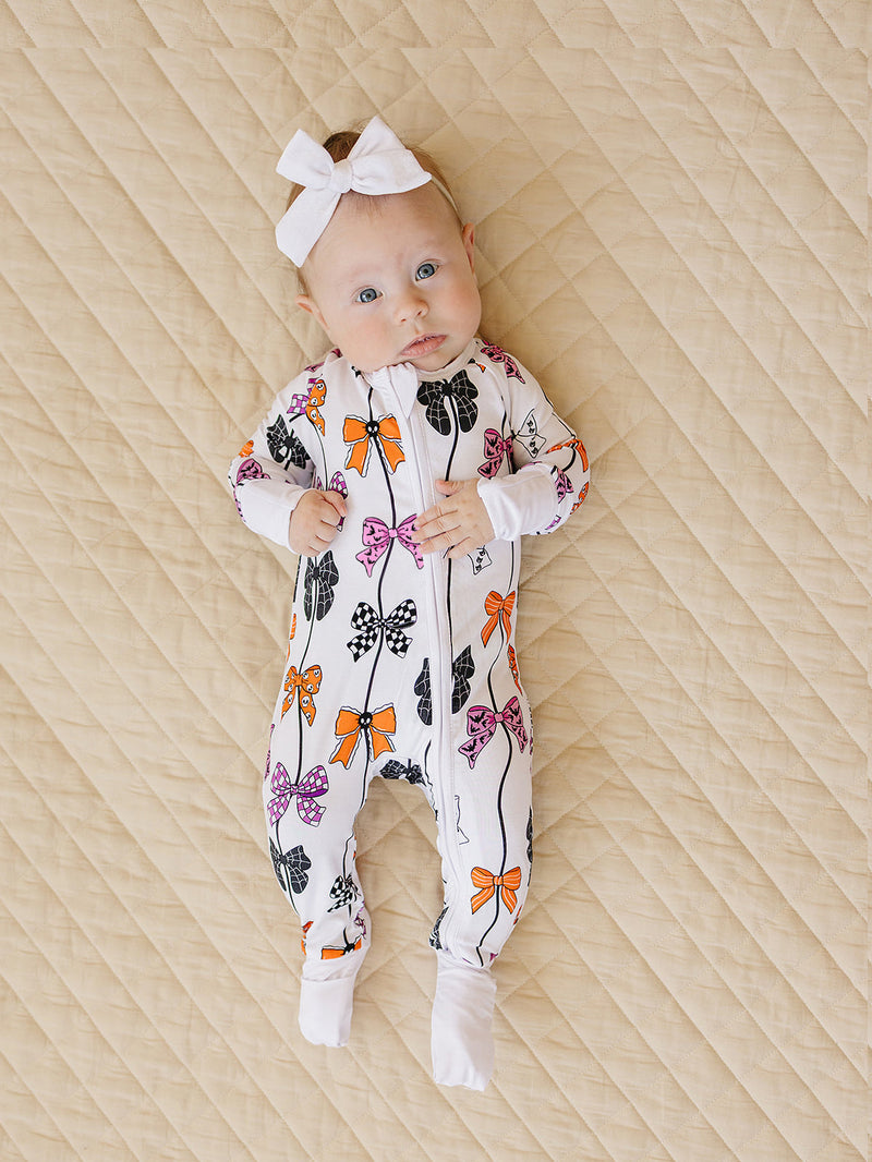 Bamboo Zip Romper | Spooky Bows