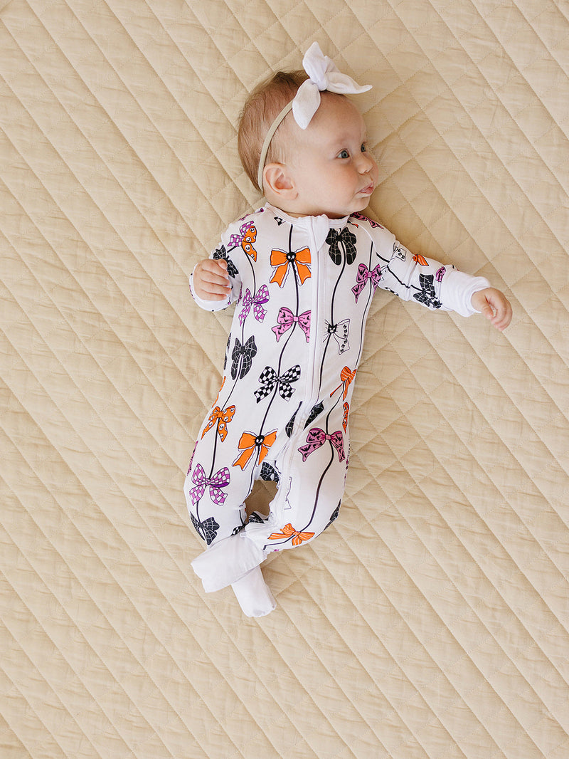 Bamboo Zip Romper | Spooky Bows