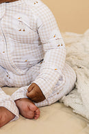 Bamboo Zip Romper | Gingham & Goose
