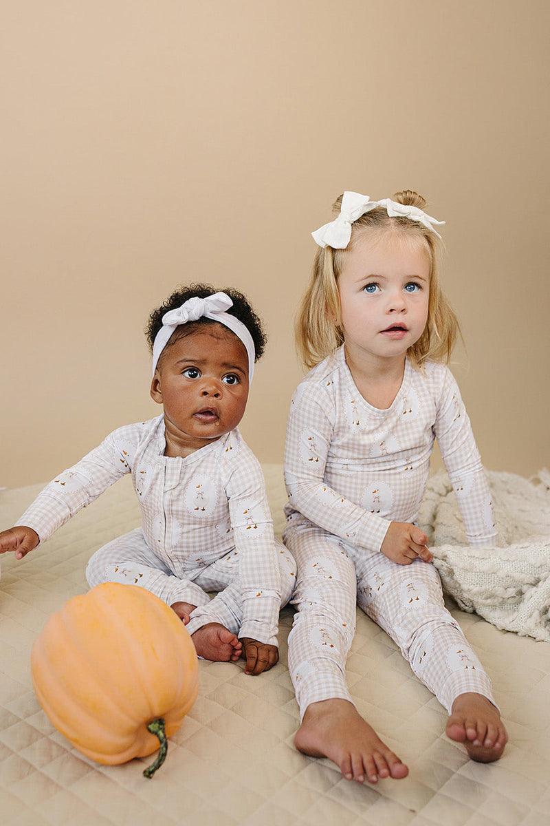 Bamboo Zip Romper | Gingham & Goose