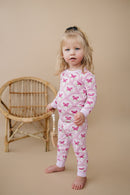Bamboo Two Piece Set | Pink Butterfly
