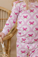 Bamboo Two Piece Set | Pink Butterfly