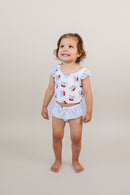Two Piece Swimsuit | Blue Cherry