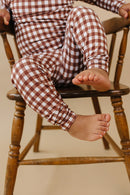 Bamboo Two Piece Set | Chocolate Gingham