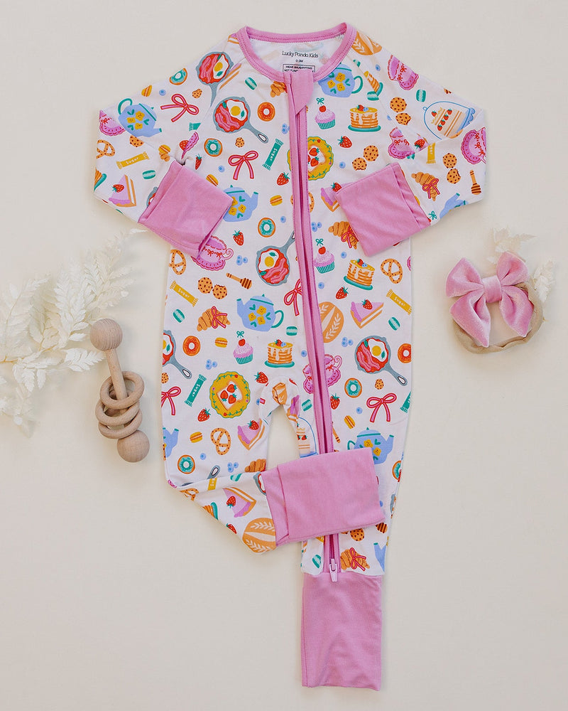 Bamboo Zip Romper | Breakfast Whimsy