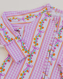Bamboo Zip Romper | Gingham & Flowers